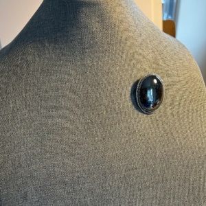 Vintage Whiting&Davis Hematite Pin